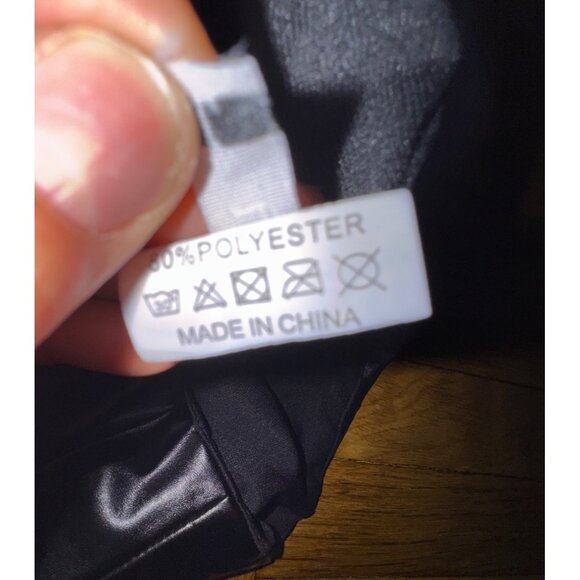 Sexy Black Faux Leather Pleated Skort Ruffle Punk‎ Rock WhimsyGoth Shorts Vegan - Picture 5 of 6